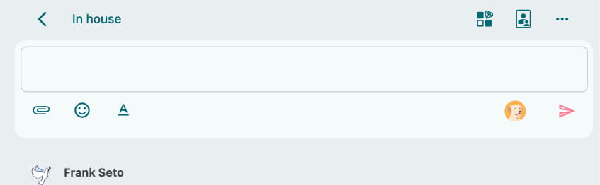 ビデオ・ミーティングのボタン