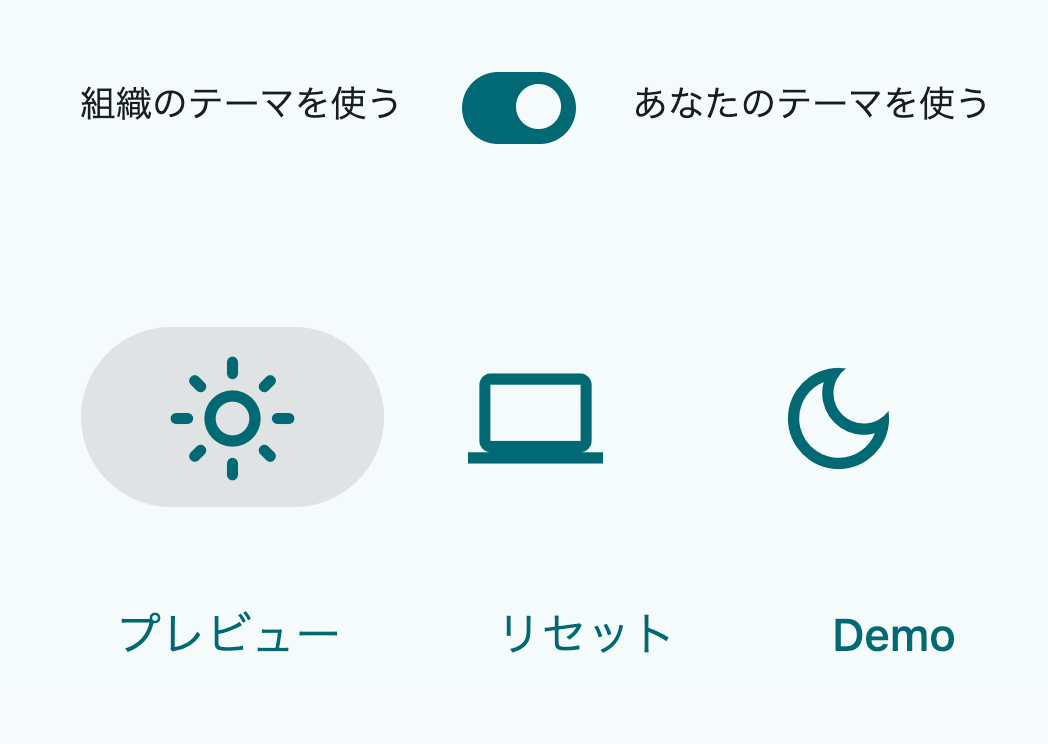 テーマのスイッチの図