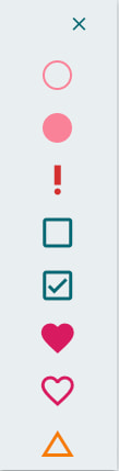 Unread and flag selection menu