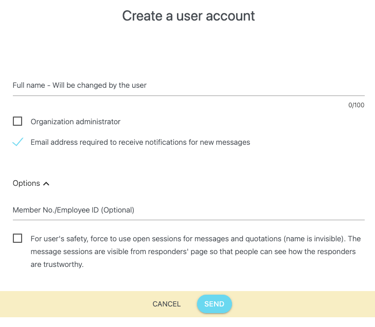 Add user account