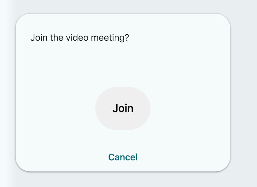 Opening a video meeting link
