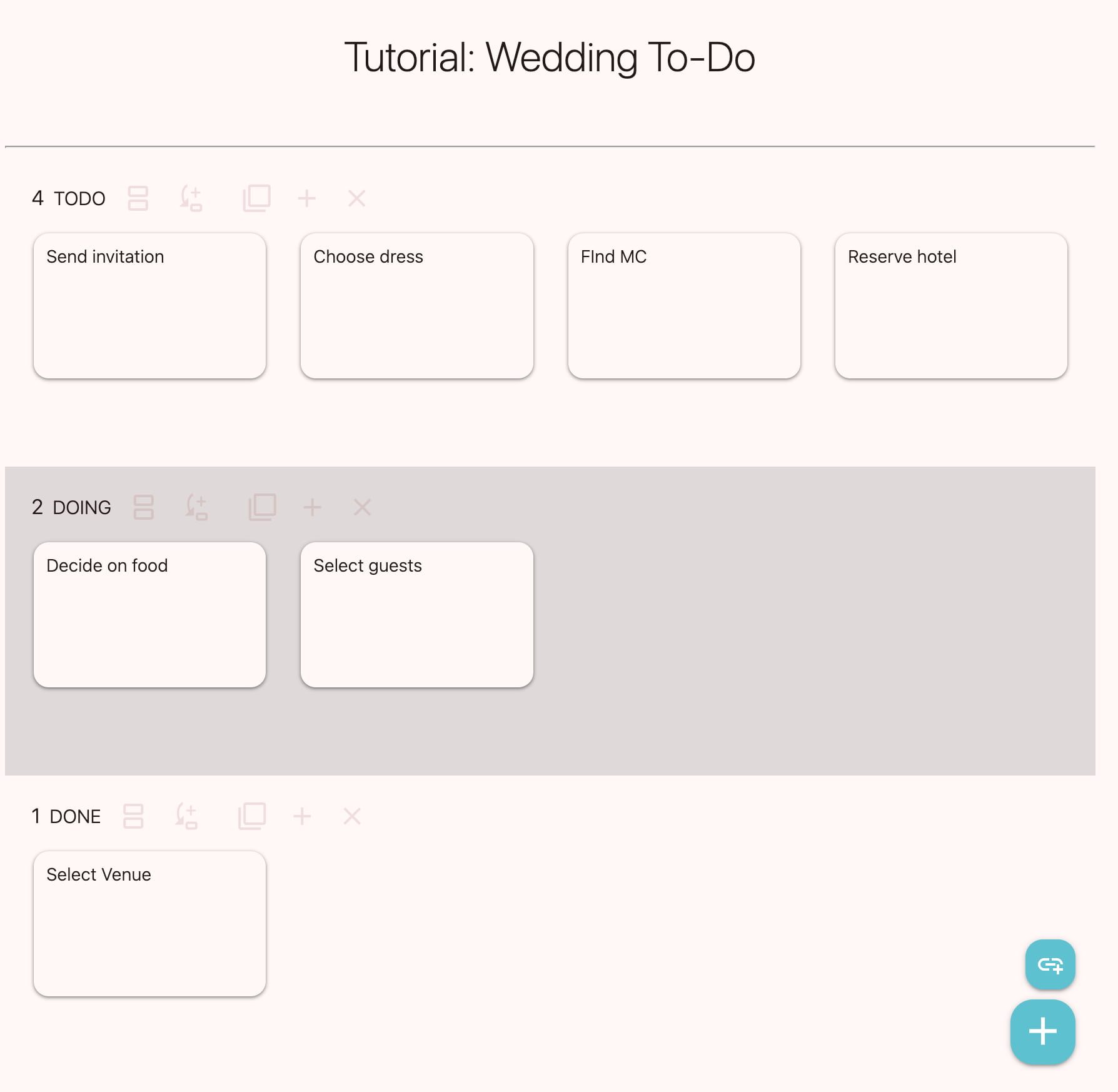 Wedding Tasks Diagram